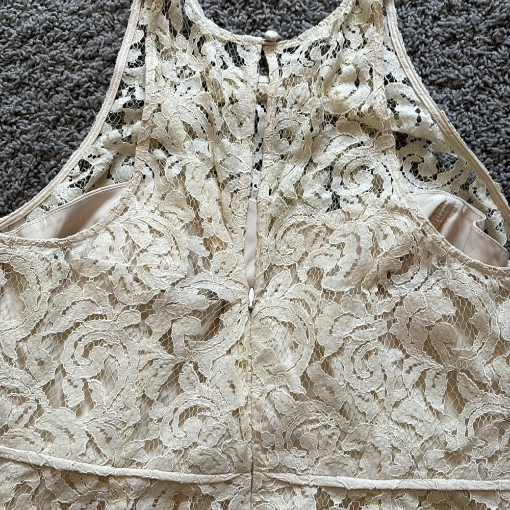 J Crew Lace Cream Dress